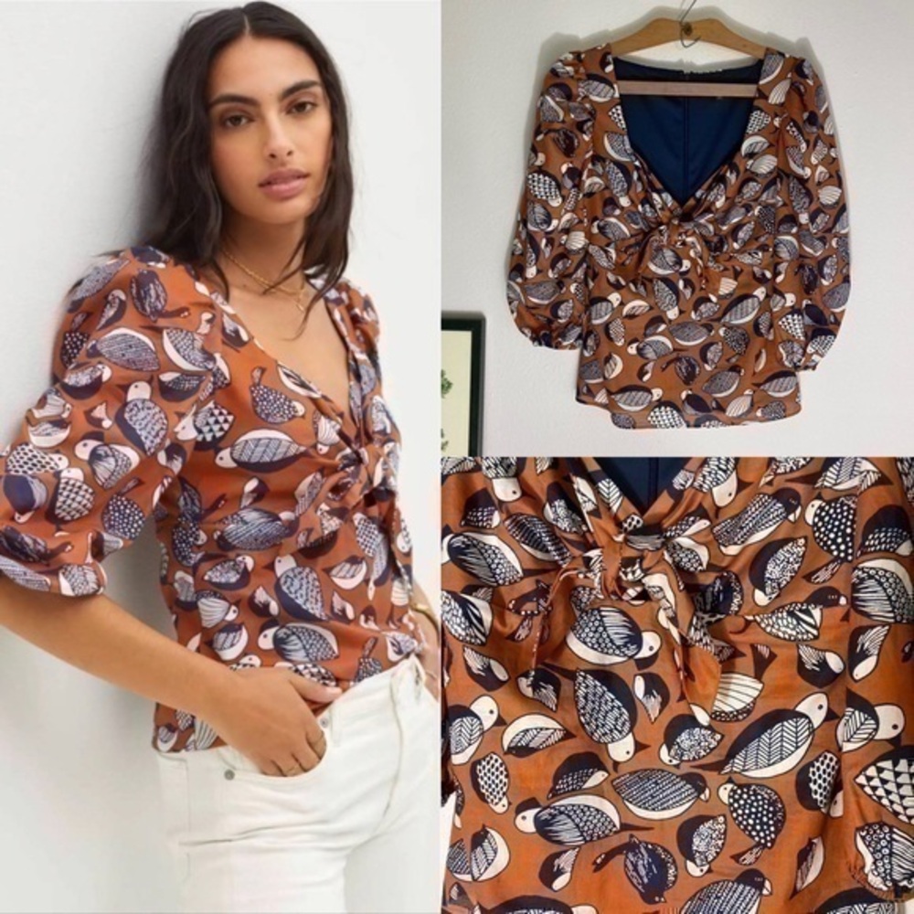 Eva Franco Anthro Tropical Sweetheart top size 6